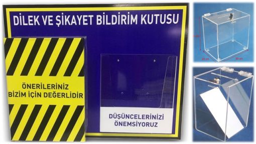 Öneri Kutuları, Şikayet Kutuları, Dilek Kutuları,